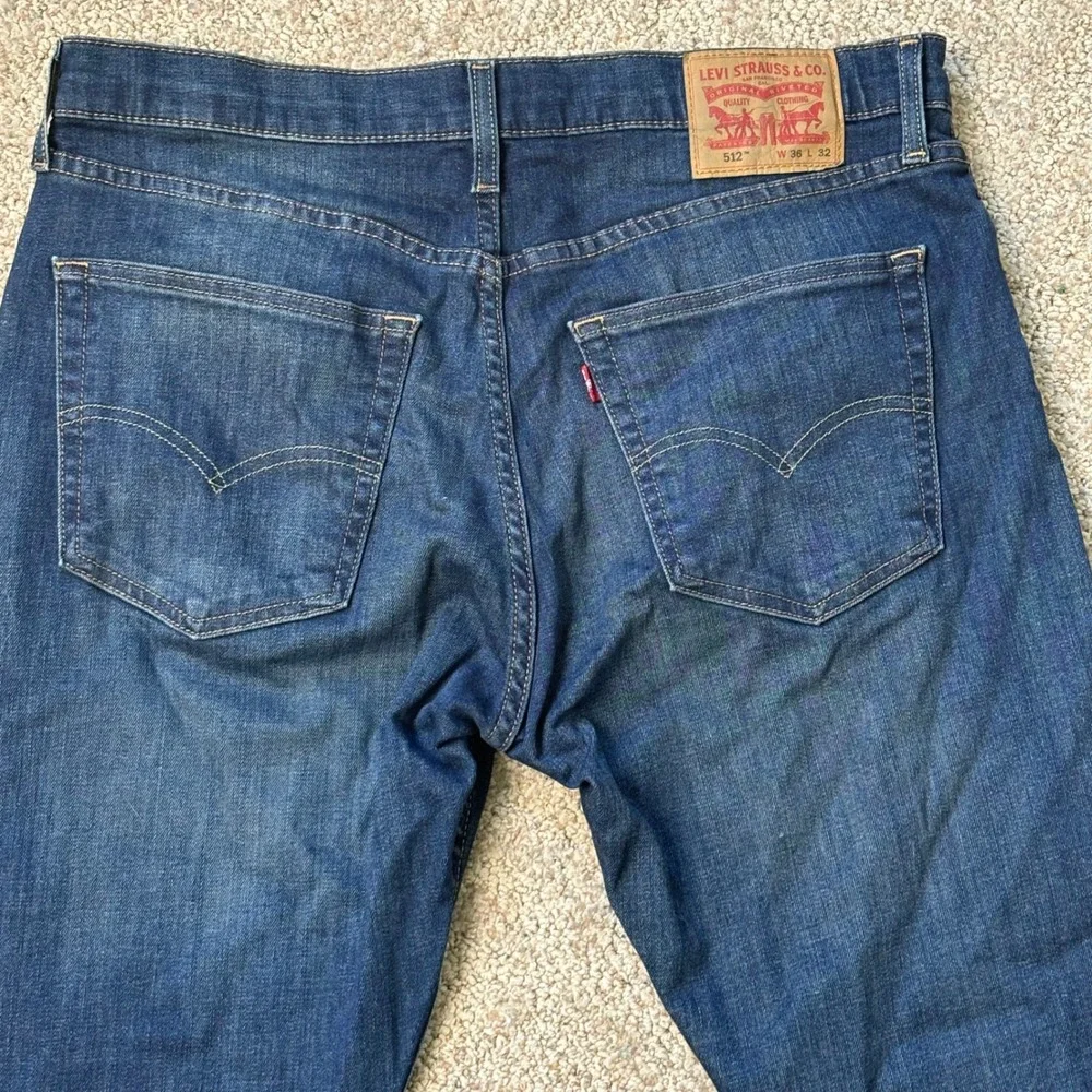 Levi's 512 Slim Taper Jeans Mens W36 L32 Dark Wash‎ Denim Modern Fit